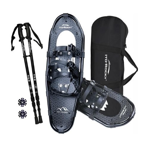 25-Inch Snowshoe & Trekking Pole Bundle Lightweight and Durable