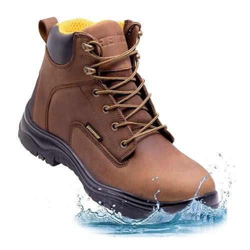 EVERBOOTS ULTRA DRY Men's Waterproof Hiking Work Boots, Lightweight Ultility Leather Shoes, Water Proof Tactical Military Outdoor Ankle Mens Boot for Construction, Roofing, Hunting, Winter Trails