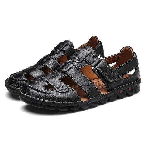 OJPO Men's Leather Sandals